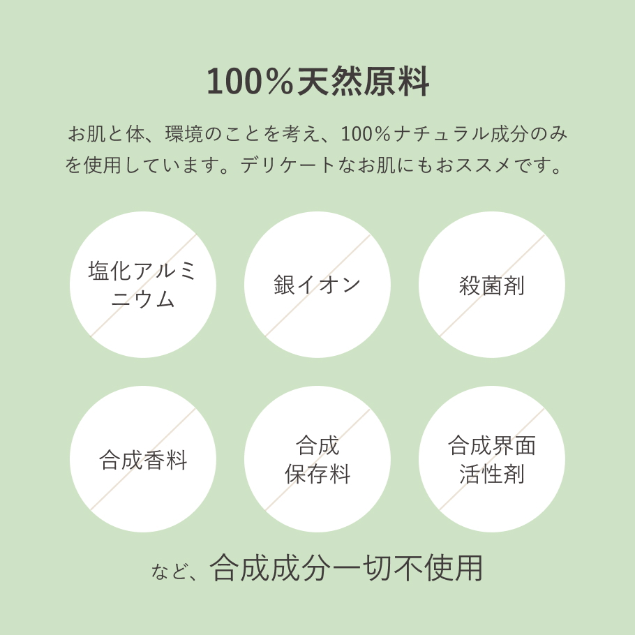 100％天然成分